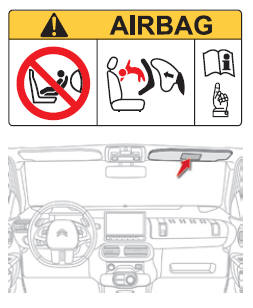 Désactivation de l'airbag frontal passager