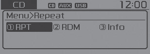 MENU : CD audio