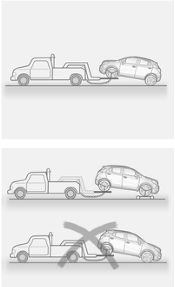 Remorquage du véhicule avec traction avant