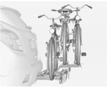 Système de transport arrière pour trois bicyclettes