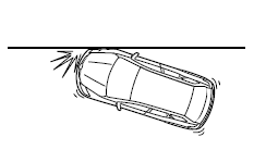 Collision frontale déportée sur le véhicule