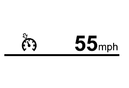 Affichage de la vitesse du véhicule réglée par le régulateur de vitesse de croisière (Tableau de bord de type A)